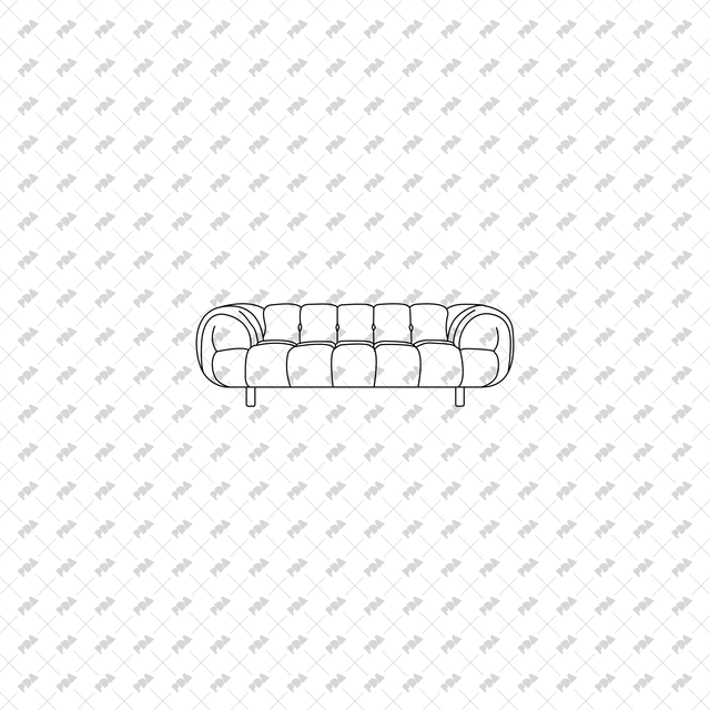 CAD, Vector Sofas in Front View - Post Digital Architecture — Free and Affordable Resources for Architects