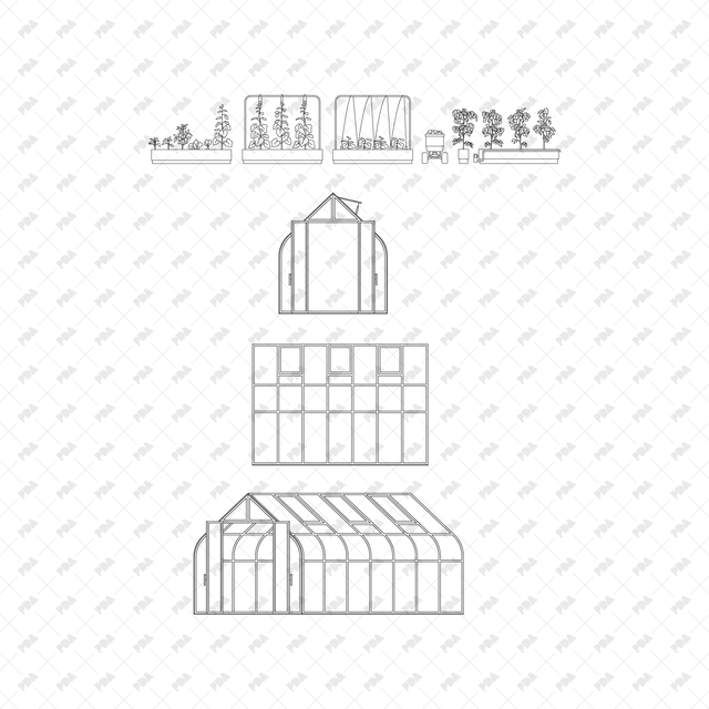 CAD, Vector Greenhouse Essentials Set - Post Digital Architecture — Free and Affordable Resources for Architects