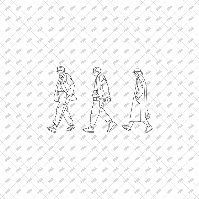 CAD, Vector Characters in Side View - Post Digital Architecture — Free and Affordable Resources for Architects