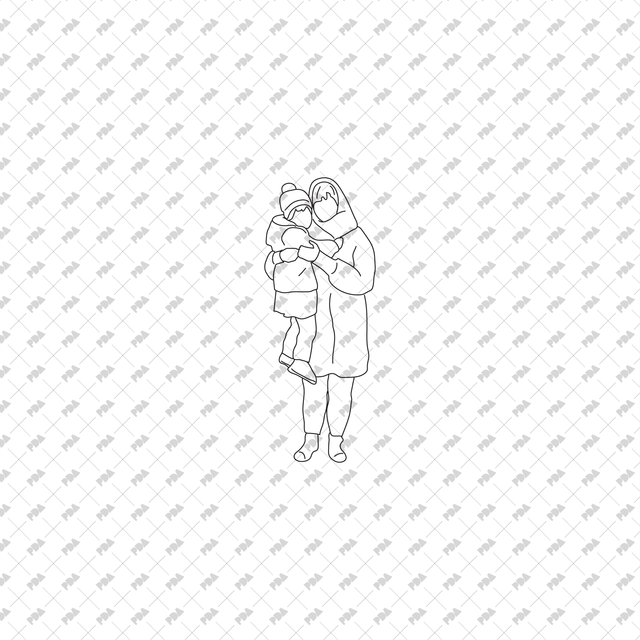 CAD, Vector Parents Holding Children Set - Post Digital Architecture — Free and Affordable Resources for Architects