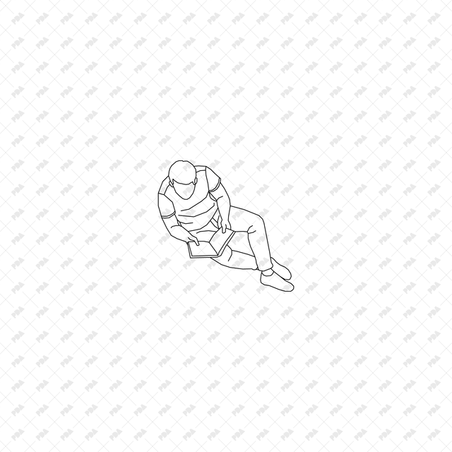CAD, Vector, PNG Chilling Characters in Plan View Multi-Pack (Top View) - Post Digital Architecture — Free and Affordable Resources for Architects