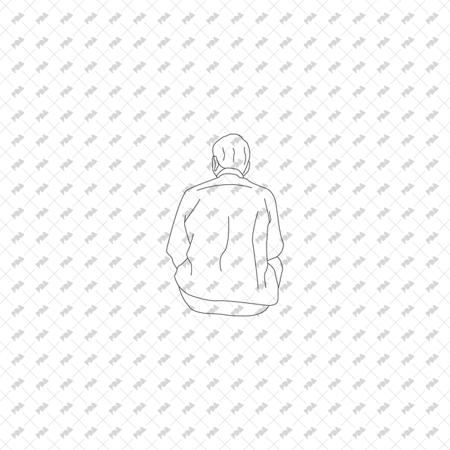 CAD, Vector Sitters in Back View Set - Post Digital Architecture — Free and Affordable Resources for Architects