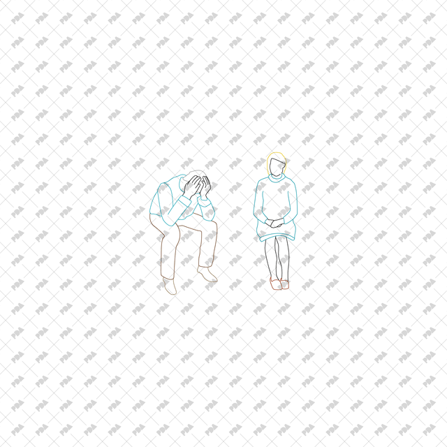 CAD, Vector, PNG Line Art Characters Inspired by David Hockney - Post Digital Architecture — Free and Affordable Resources for Architects