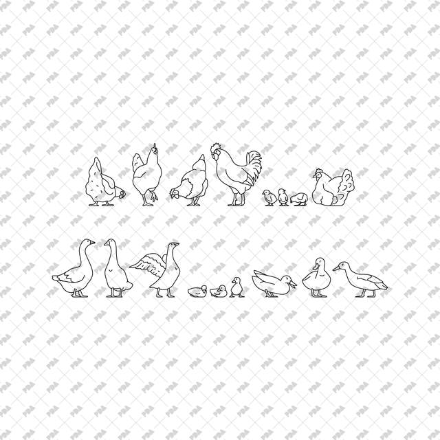 CAD, Vector Farm Animals Set - Post Digital Architecture — Free and Affordable Resources for Architects