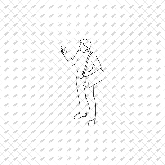 CAD, Vector, PNG Isometric View Urban Waiting People - Post Digital Architecture — Free and Affordable Resources for Architects