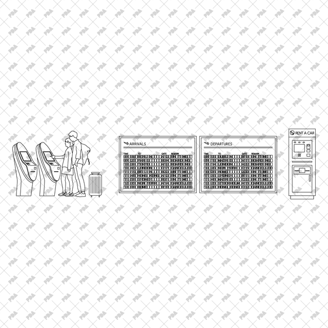CAD, Vector Airport Design Multi Pack (Top & Side View) - Post Digital Architecture — Free and Affordable Resources for Architects