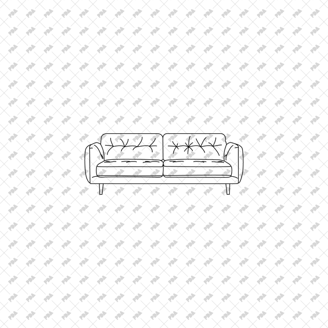CAD, Vector Sofas in Front View - Post Digital Architecture — Free and Affordable Resources for Architects