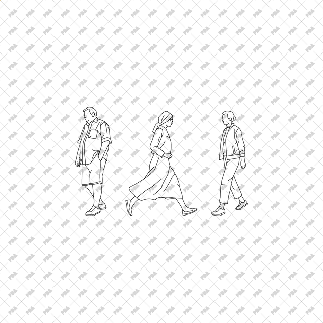 CAD, Vector Characters in Side View - Post Digital Architecture — Free and Affordable Resources for Architects
