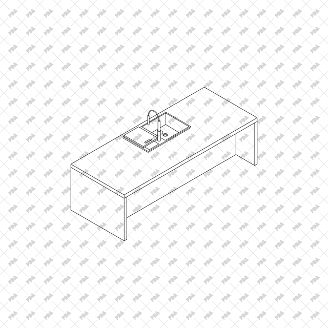CAD, Vector Isometric Kitchen Furniture Set - Post Digital Architecture — Free and Affordable Resources for Architects