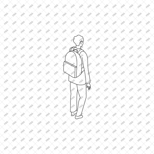 CAD, Vector, PNG Isometric View Urban Waiting People - Post Digital Architecture — Free and Affordable Resources for Architects
