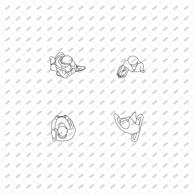 CAD, Vector Characters in Top View Multi-Pack