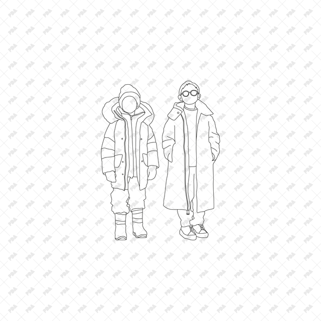 CAD, Vector People Dressed for Winter Set - Post Digital Architecture — Free and Affordable Resources for Architects