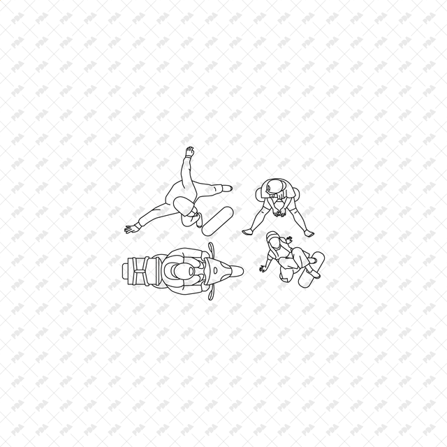 CAD, Vector Street, and Outdoor Characters (Top view) - Post Digital Architecture — Free and Affordable Resources for Architects