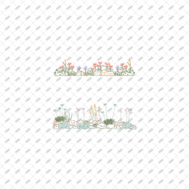 CAD, Vector Flower Beds in Color and B/W - Post Digital Architecture — Free and Affordable Resources for Architects