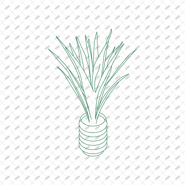 CAD, Vector Isometric Leafy Plants in Planters - Post Digital Architecture — Free and Affordable Resources for Architects