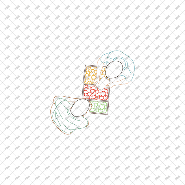 CAD, Vector, PNG Market and Supermarket in Color and B/W (Top View) - Post Digital Architecture — Free and Affordable Resources for Architects