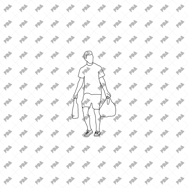 CAD, Vector Characters in Supermarket Set - Post Digital Architecture — Free and Affordable Resources for Architects