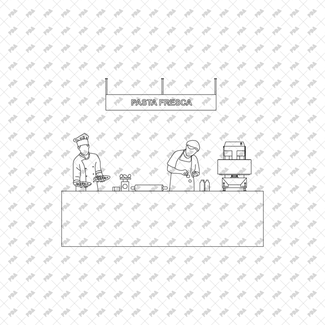CAD, Vector Italian Deli, Pizzeria and Market in Front and Side Views Multi-Pack - Post Digital Architecture — Free and Affordable Resources for Architects