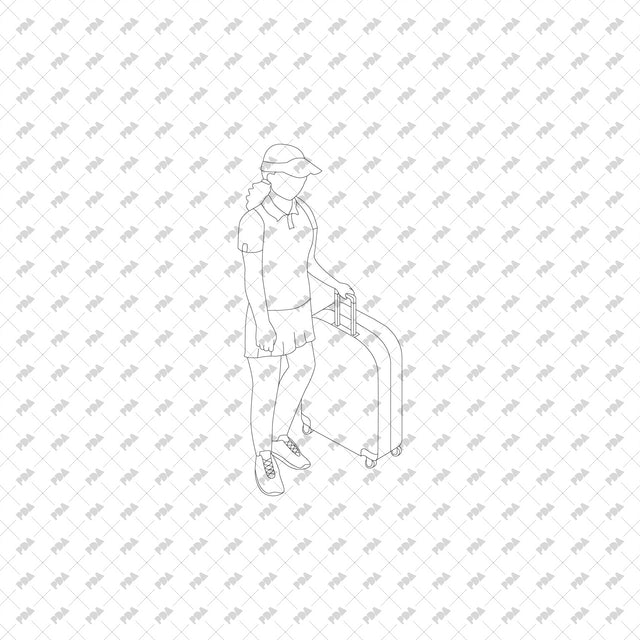 CAD, Vector Isometric Tourists at Summer Resort - Post Digital Architecture — Free and Affordable Resources for Architects