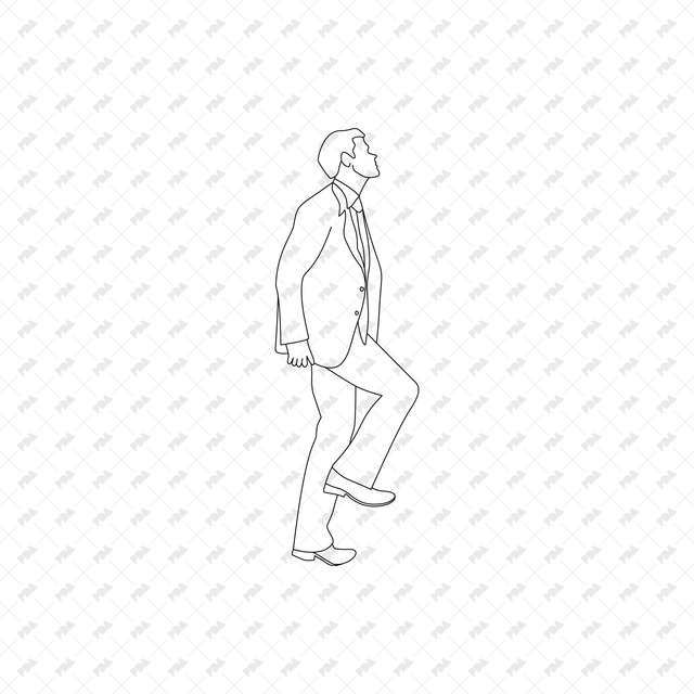 CAD, Vector, PNG Characters Climbing Stairs in Side View - Post Digital Architecture — Free and Affordable Resources for Architects