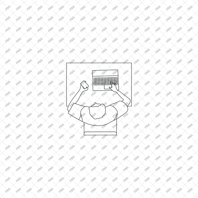 CAD, Vector, PNG Library Characters in Top View - Post Digital Architecture — Free and Affordable Resources for Architects