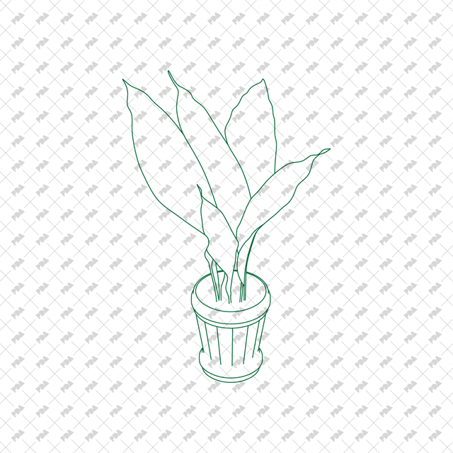 CAD, Vector Isometric Leafy Plants in Planters - Post Digital Architecture — Free and Affordable Resources for Architects