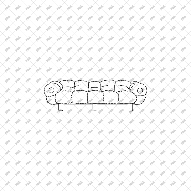CAD, Vector Sofas in Front View - Post Digital Architecture — Free and Affordable Resources for Architects