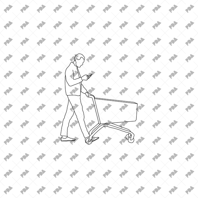 CAD, Vector Characters in Supermarket Set - Post Digital Architecture — Free and Affordable Resources for Architects