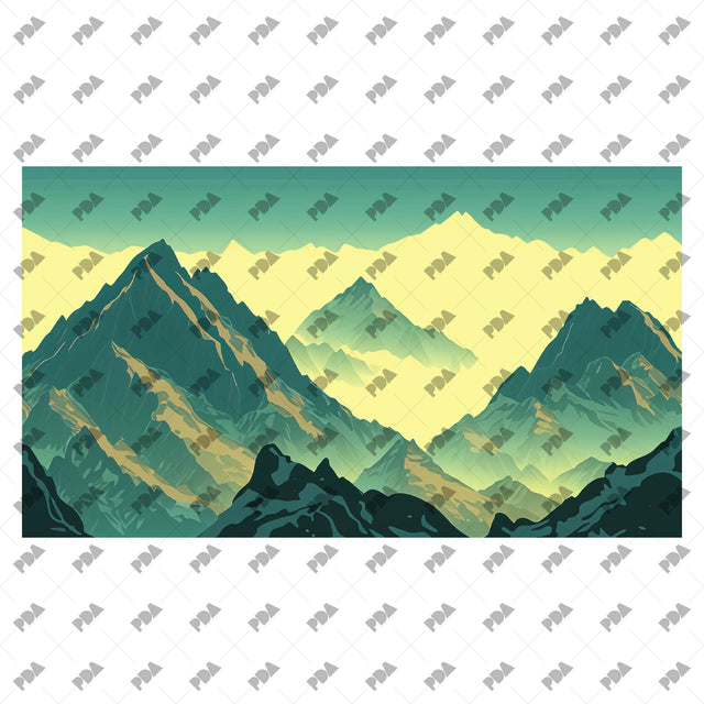 Mountain Backgrounds in Japanese Illustration Style - Post Digital Architecture — Free and Affordable Resources for Architects