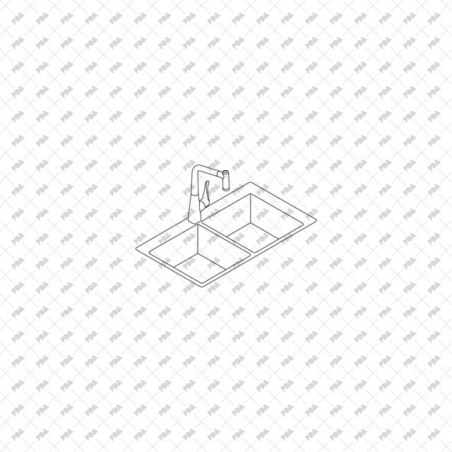 CAD, Vector Isometric Kitchen Furniture Set - Post Digital Architecture — Free and Affordable Resources for Architects