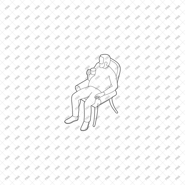 CAD, Vector, PNG Isometric Elderly People - Post Digital Architecture — Free and Affordable Resources for Architects