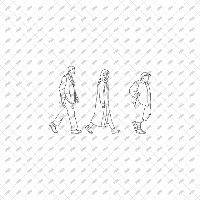 CAD, Vector Characters in Side View - Post Digital Architecture — Free and Affordable Resources for Architects