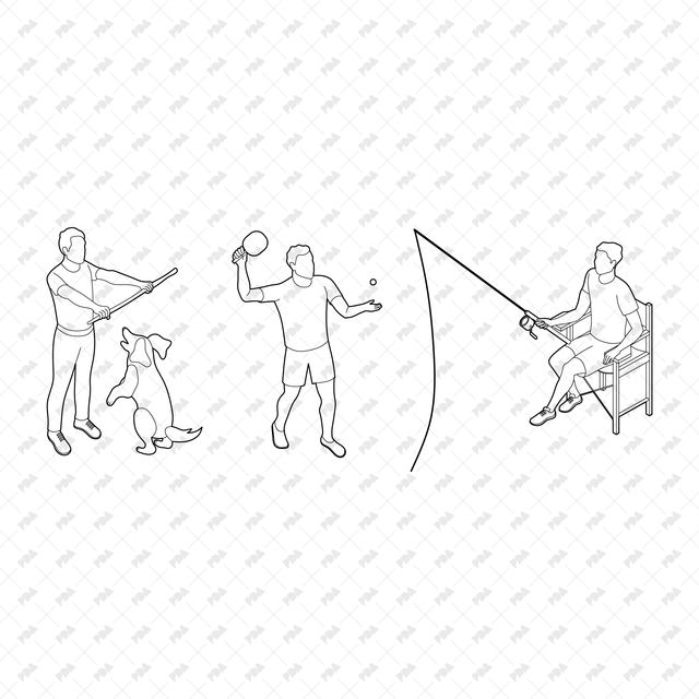 CAD, Vector, PNG Outdoor Characters in Isometric View - Post Digital Architecture — Free and Affordable Resources for Architects