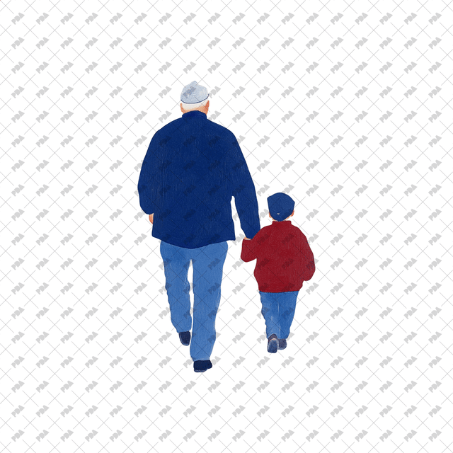 PNG Cutout Father and Sons in Back View - Post Digital Architecture — Free and Affordable Resources for Architects