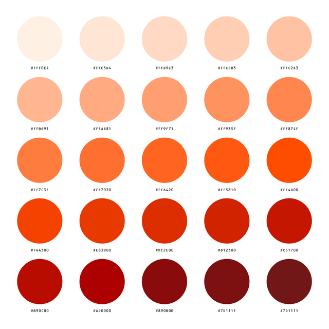 Illustrator Swatches Library - Peach Hues - Post Digital Architecture — Free and Affordable Resources for Architects