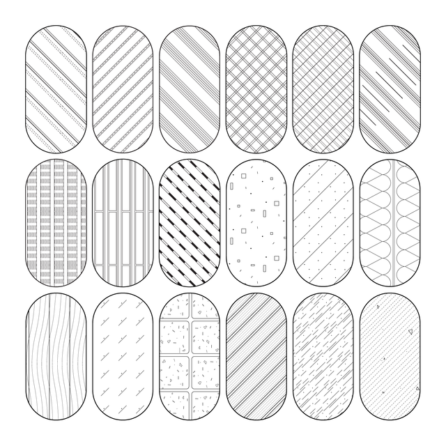 Illustrator Pattern Library - Wall Cross Section Big Set - Post Digital Architecture — Free and Affordable Resources for Architects