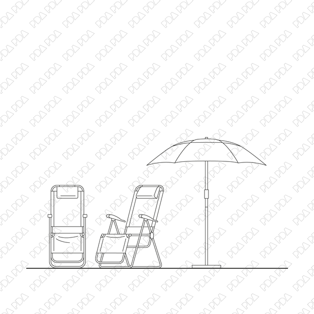 Camping Set (Front view and side view) - Post Digital Architecture — Free and Affordable Resources for Architects