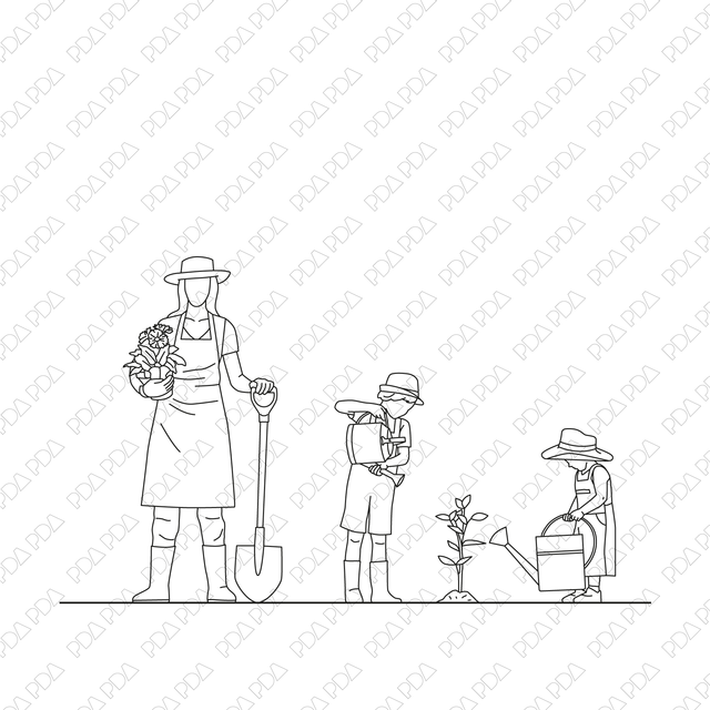 Gardening Multi - Pack (Front and side view) - Post Digital Architecture — Free and Affordable Resources for Architects