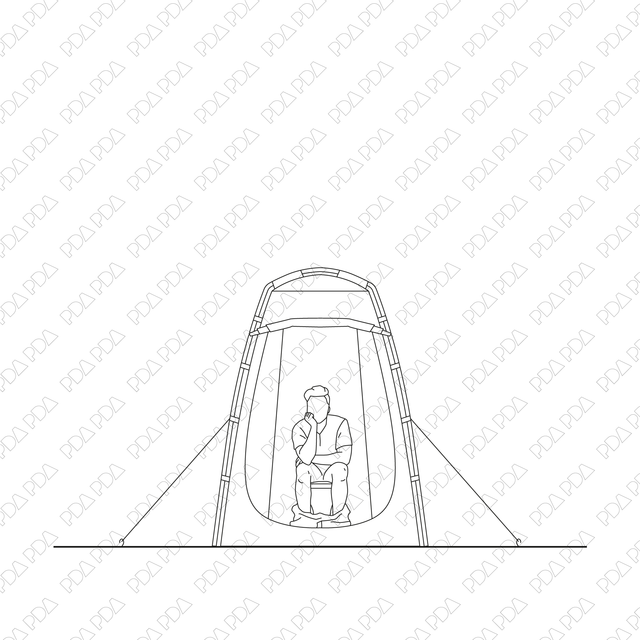 Camping Set (Front view and side view) - Post Digital Architecture — Free and Affordable Resources for Architects