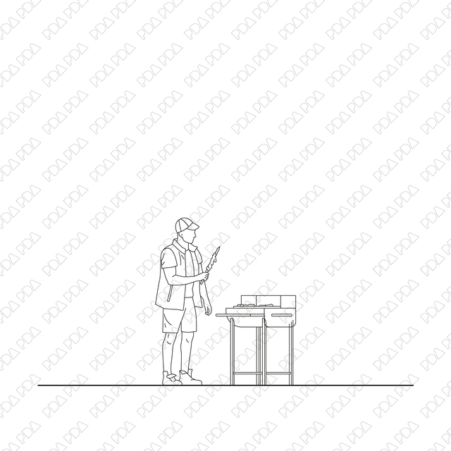 Camping Set (Front view and side view) - Post Digital Architecture — Free and Affordable Resources for Architects