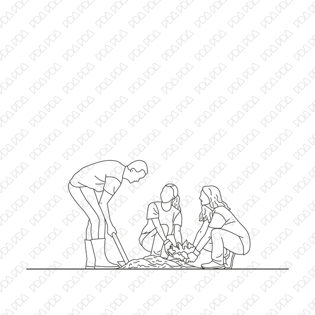 Gardening Multi - Pack (Front and side view) - Post Digital Architecture — Free and Affordable Resources for Architects