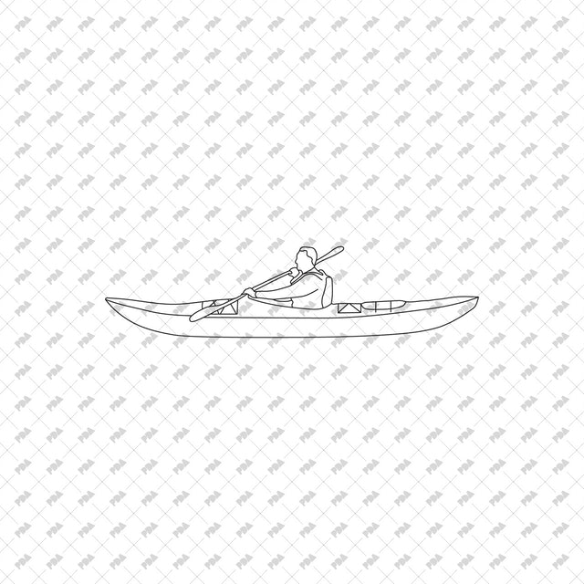 CAD, Vector People Doing Water Sports (Top and side view) - Post Digital Architecture — Free and Affordable Resources for Architects