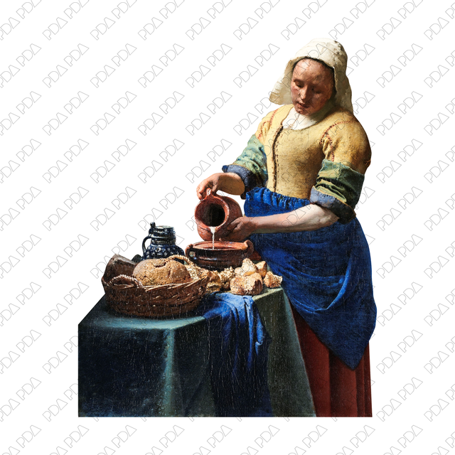 Artcutouts Singles: Woman Pouring Milk - Post Digital Architecture — Free and Affordable Resources for Architects