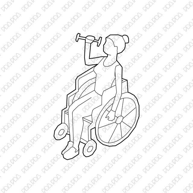 Axonometric Isometric People on Wheel Chair Set (Free Now) - Post Digital Architecture — Free and Affordable Resources for Architects