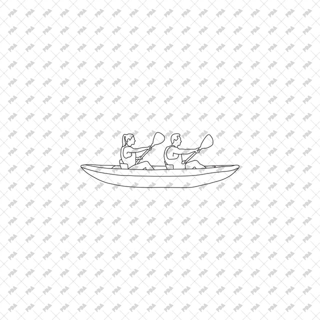 CAD, Vector People Doing Water Sports (Top and side view) - Post Digital Architecture — Free and Affordable Resources for Architects