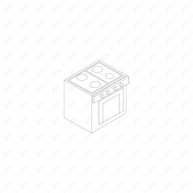 CAD, Vector Axonometric Kitchen Appliances Set - Post Digital Architecture — Free and Affordable Resources for Architects