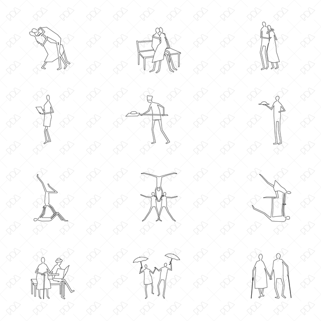 CAD and Vector Japanese SANAA Inspired Characters Multi-Pack