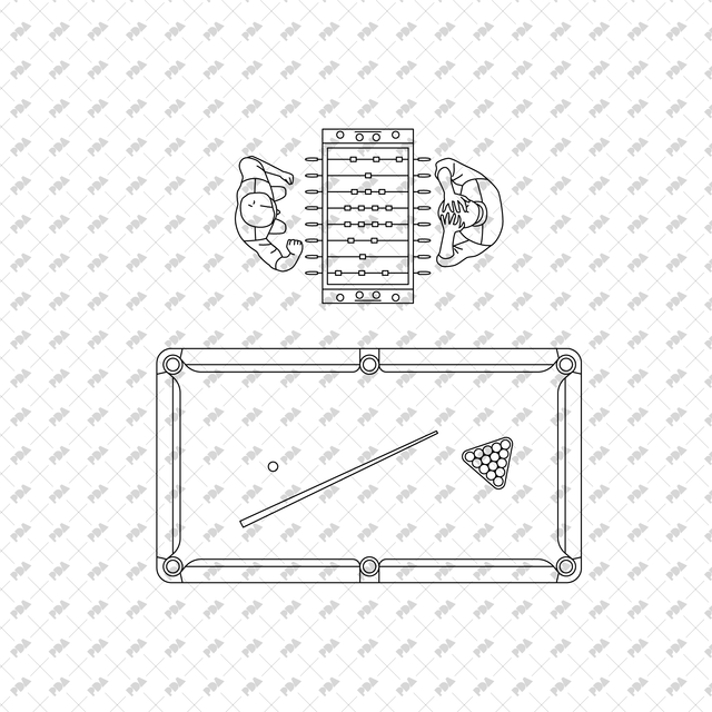 CAD, Vector Bar and Pub Set (Top view) - Post Digital Architecture — Free and Affordable Resources for Architects