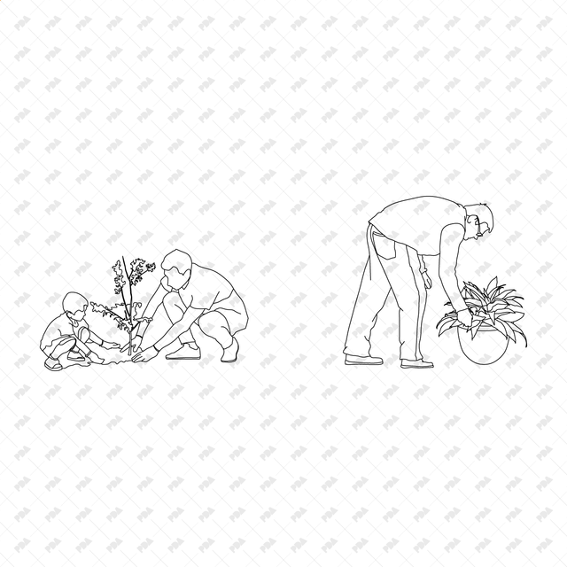 CAD, Vector People with Plants - Post Digital Architecture — Free and Affordable Resources for Architects