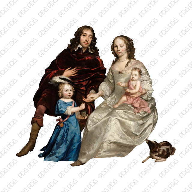 Artcutout Scenes - Groups: Family With a Dog (PNG) - Post Digital Architecture — Free and Affordable Resources for Architects